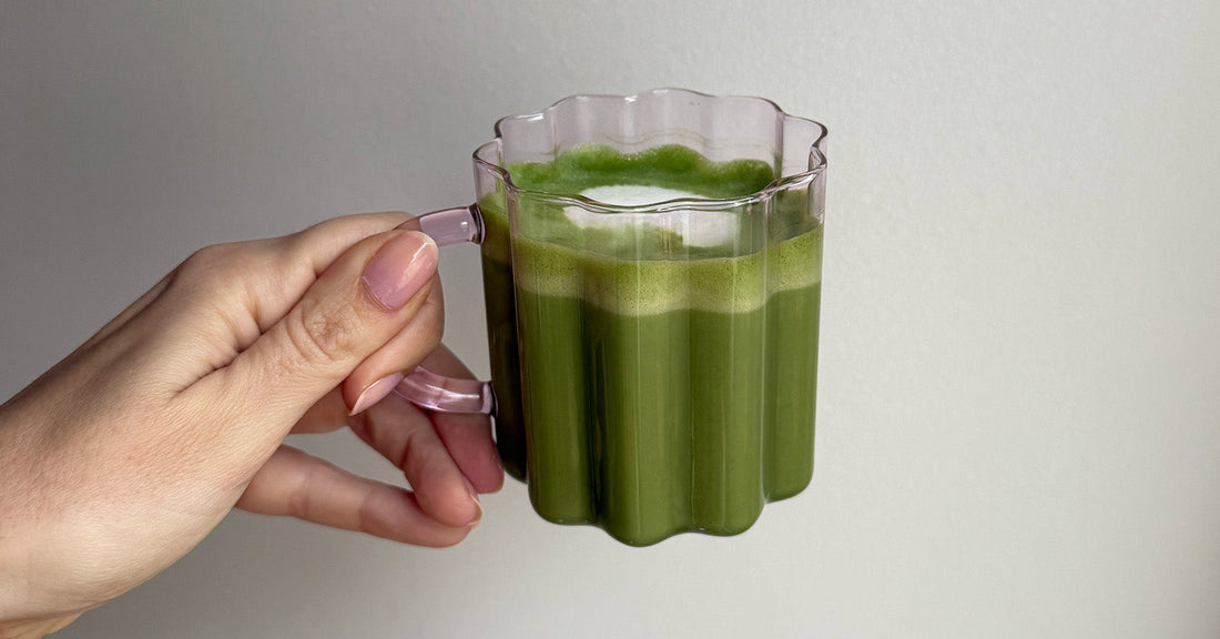Maison matcha matcha latte vibrant green creamy
