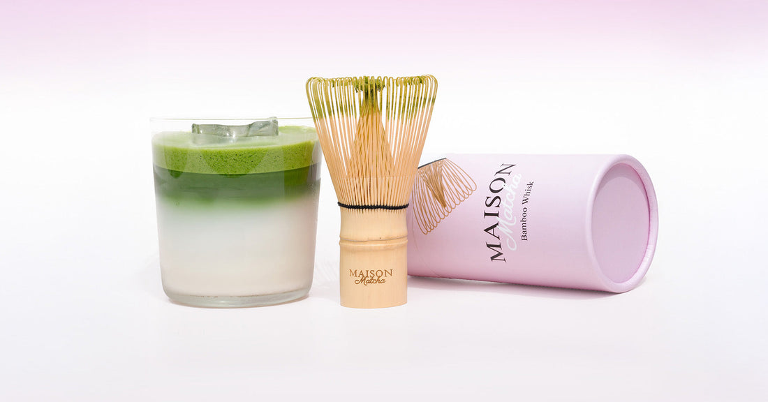 Maison Matcha matcha whisk chasen with branded box, best matcha whisk in australia