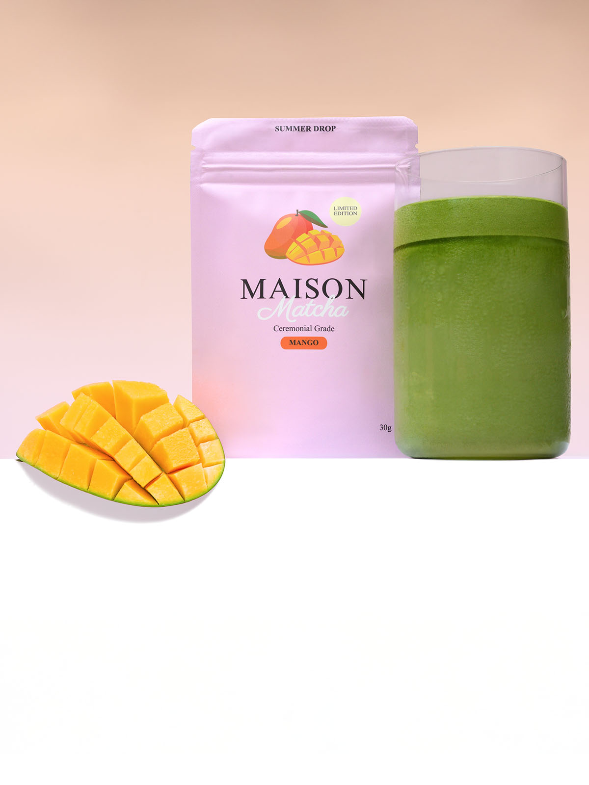 Maison matcha limited summer edition mango matcha powder 30g