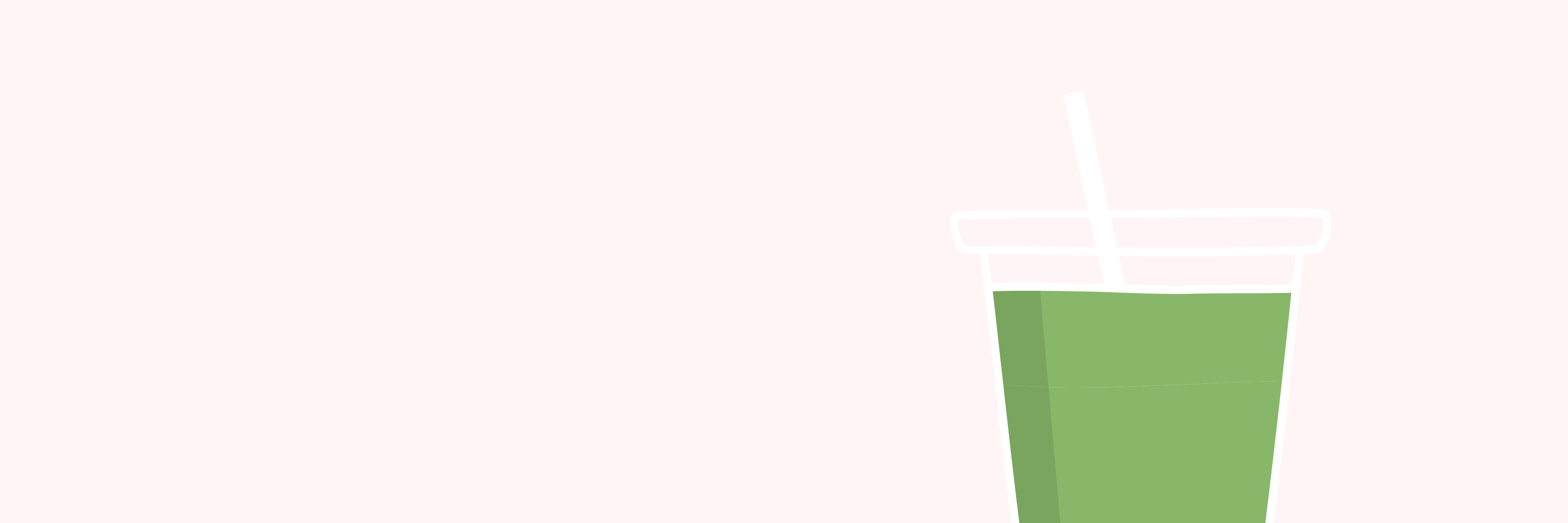 Graphic of a matcha latte for Sip & Learn blog banner